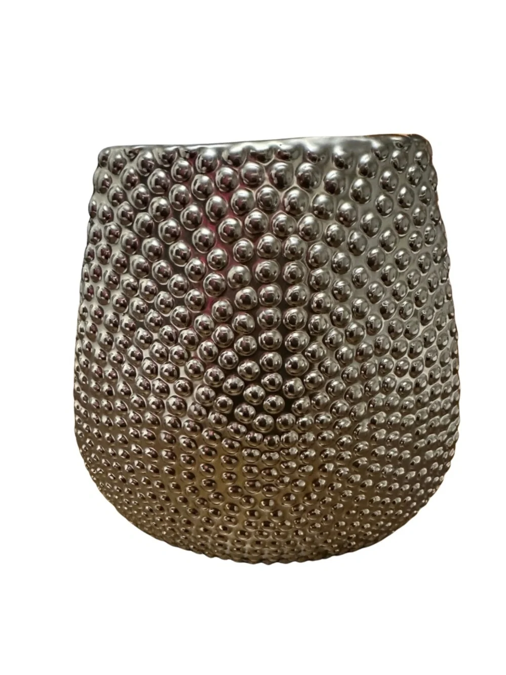 Elliptical Vase Chrome Finish Silver-9